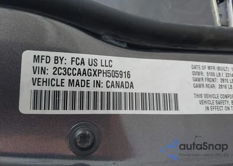 2023 Chrysler 300 Touring from USA, damaged, VIN 2C3CCAAGXPH505916